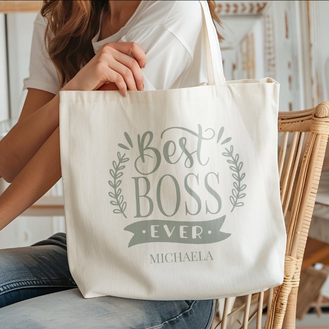 Bästa Chef någonsin-Personlig-andetag Tygkasse (Skapare uppladdad)