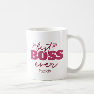 Bästa Chef någonsin Personlig Rosa Brev Kaffemugg