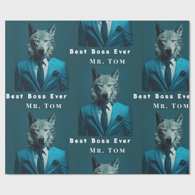 Bästa chef någonsin presentpapper (Platt)