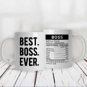 Bästa Chef någonsin, svart + näringsbrist, Jumbo Mugg