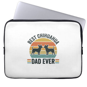 Bästa Chihuahua Pappa Någonsin Vintage Hundälskare Laptop Fodral