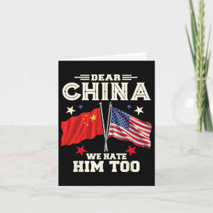 Bästa China vi hatar honom för att förhindra att p Kort