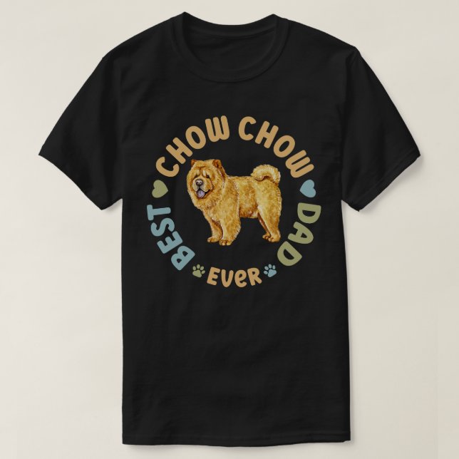 Bästa Chow Chow Pappa någonsin T Shirt (Design framsida)