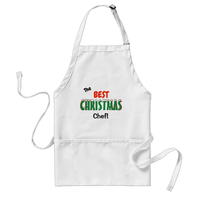 BÄSTA CHRISTMAS Chef! Vuxen Apron Förkläde (Framsidan)