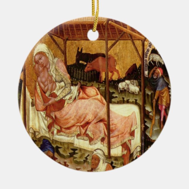 BÄSTA CHRISTMAS-ORNAMENT - NATIVITY - BERÖMD ART JULGRANSPRYDNAD KERAMIK (Framsidan)