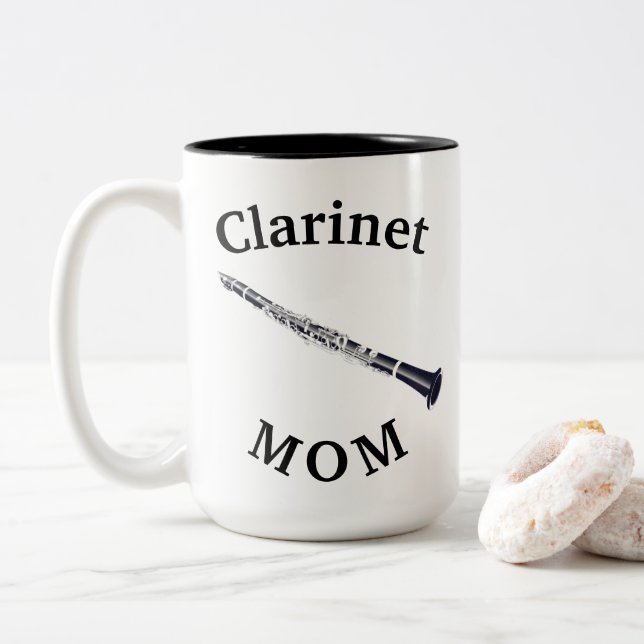 Bästa "Clarinet MAMMA" nånsin! Mors dag Två-Tonad Mugg (Med munk)