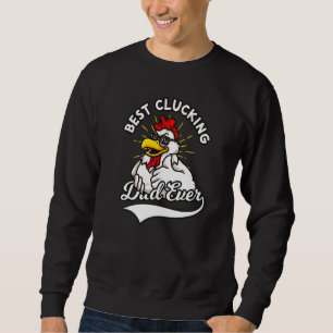 Bästa Clucking-Pappa någonsin Chicken Pappa Coola Lång Ärmad Tröja