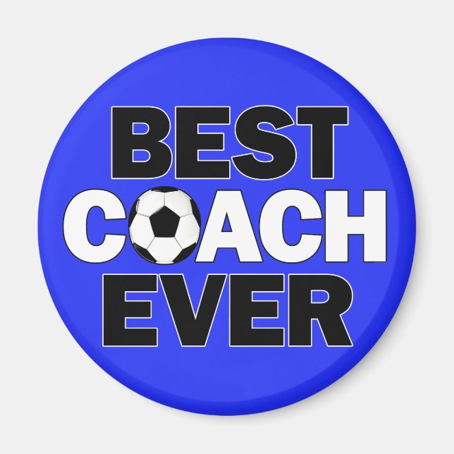 BÄSTA COACH ALDRIG Sports of the Occer Team Coach' Magnet (Framsidan)