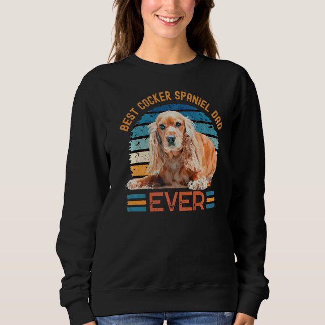 Bästa Cocker Spanska Pappa Aldrig Hund Fars dag T Shirt (Framsida)