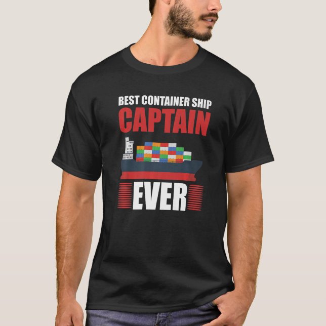 Bästa containerkapten Frakt Sh T Shirt (Framsida)