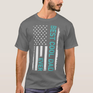 Bästa Coolan Pappa någonsin Amerikanska Flagga för T Shirt