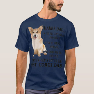 Bästa Corgi Hund Pappa Lycklig Fars dag T Shirt