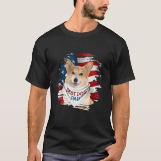 Bästa Corgi Pappa Alltid Amerikanska Hund-Far-dage T Shirt
