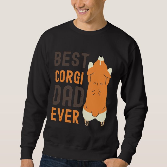 Bästa Corgi Pappa någonsin 1169 Lång Ärmad Tröja (Framsida)