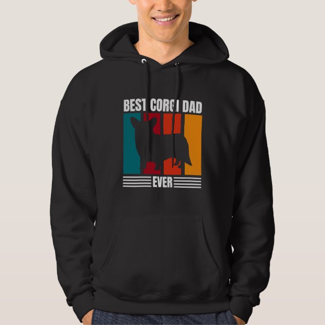 Bästa Corgi Pappa någonsin 433 Hoodie (Framsida)