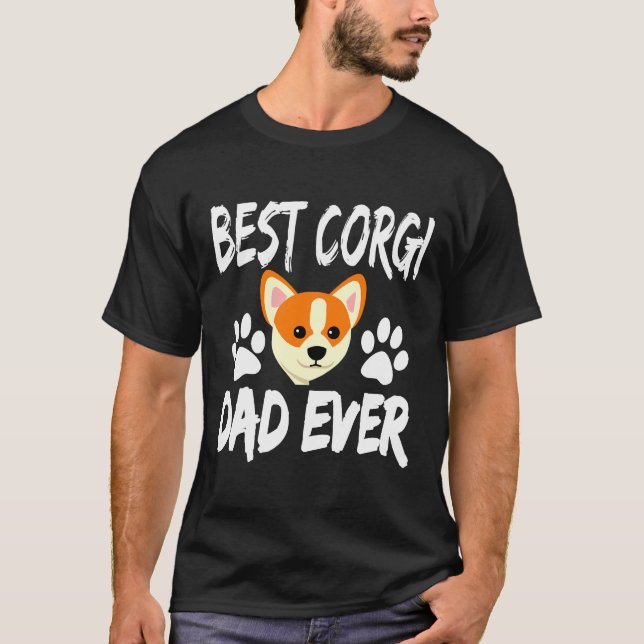 Bästa Corgi Pappa någonsin 584 T Shirt (Framsida)