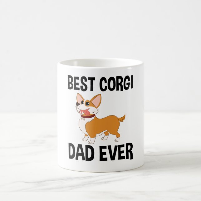 Bästa Corgi Pappa Någonsin Kaffemugg (Center)