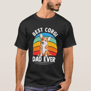 Bästa Corgi Pappa någonsin Vintage Hundägare Djurm T Shirt