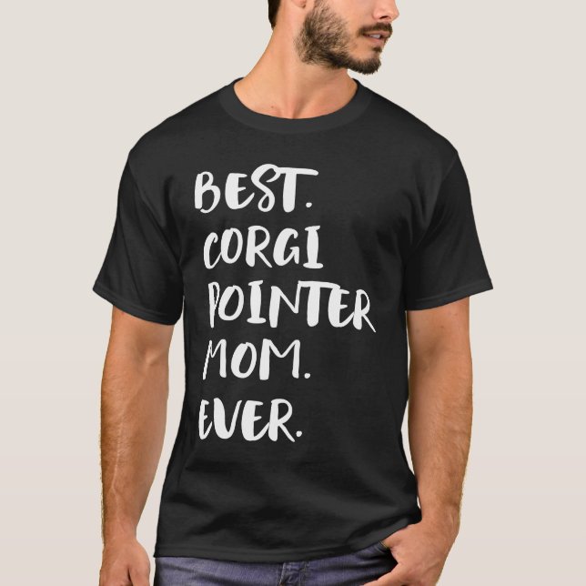 Bästa Corgi Pointer-Mamma Någon Gång T Shirt (Framsida)