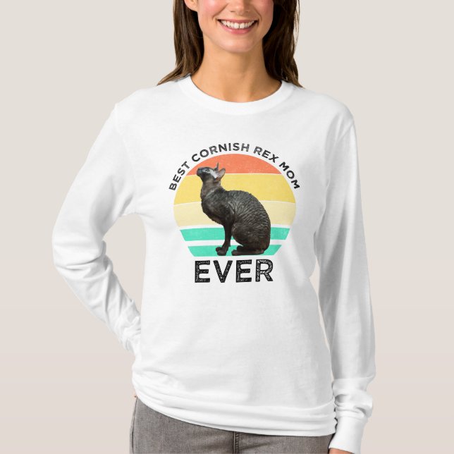 Bästa Cornish Rex-mamma någonsin T Shirt (Framsida)