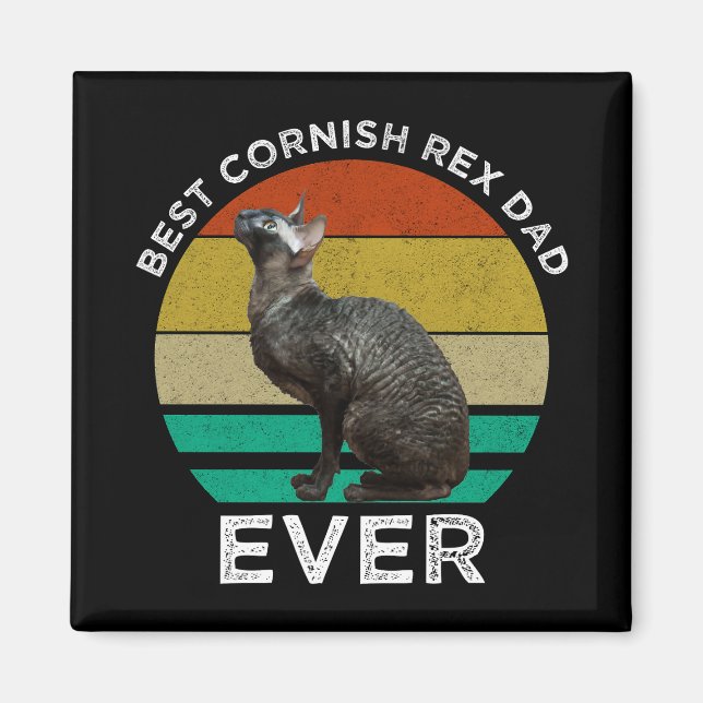 Bästa Cornish Rex Pappa Någon Gång Magnet (Framsidan)