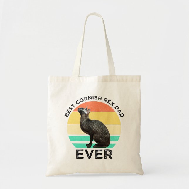 Bästa Cornish Rex Pappa Någonsin Tygkasse (Framsidan)