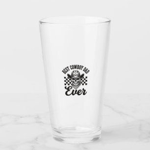 Bästa Cowboy Pappa Skalle Västra Tröja Design_1 Glaskopp