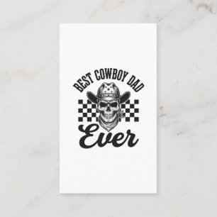Bästa Cowboy Pappa Skalle Western Tröja Design_1 Visitkort