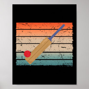 Bästa cricketdesign för herrar damidrott Sports Sp Poster