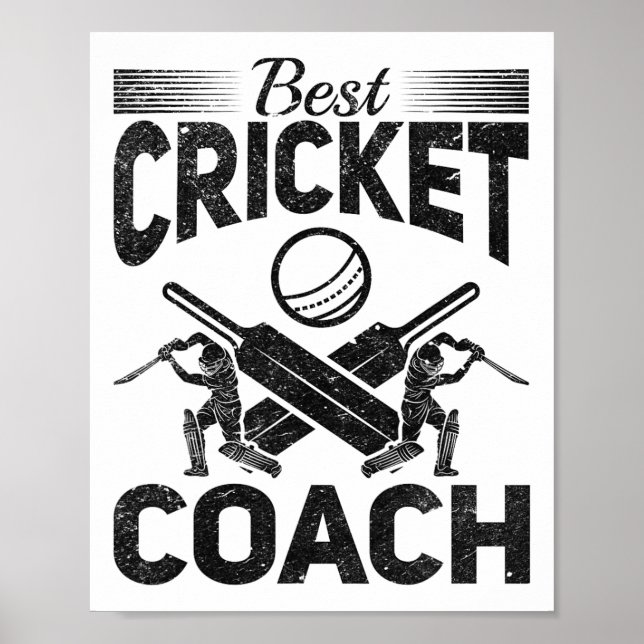 Bästa crickettränare - Cricketande cricketspelare  Poster (Framsidan)