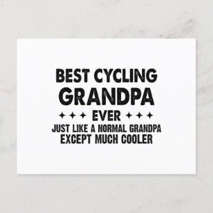 Bästa Cycling Grandpa All Fars dag Grandfather Vykort