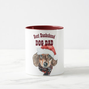 Bästa DACHSHUND-julen i Pappa illustrerade Cute Mugg