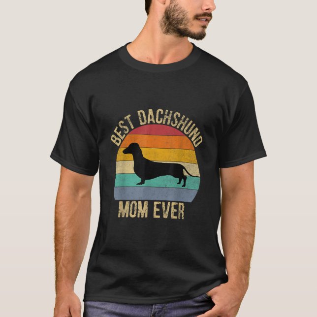 Bästa Dachshund-Mamma Någonsin T Shirt (Framsida)