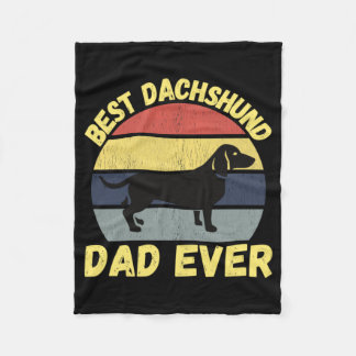 Bästa dachshund pappa någonsin citera roligt fleecefilt