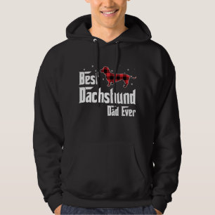 Bästa Dachshund Pappa någonsin rött jul för att gö Hoodie