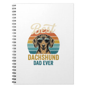 Bästa Dachshund Pappa Någonsin Vintage Hund Tröja  Anteckningsbok