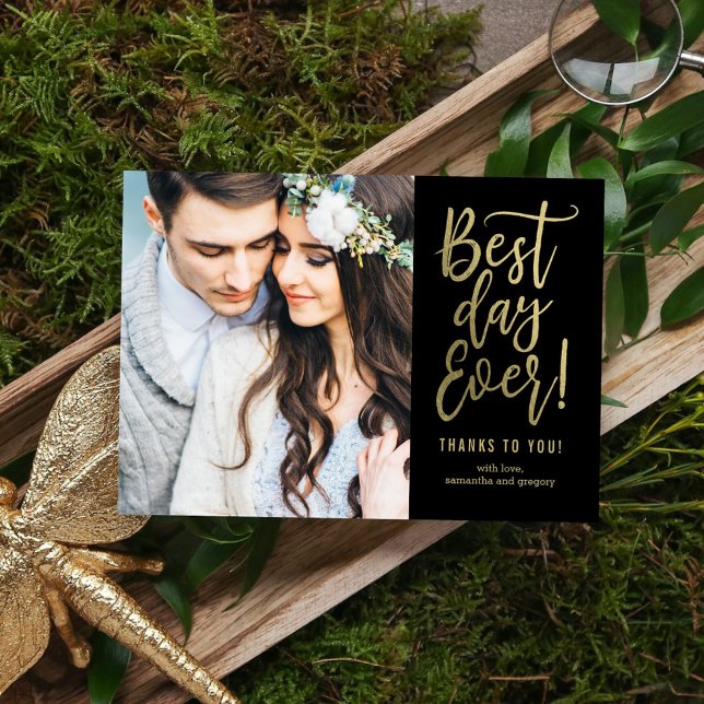 Bästa dag någonsin någonsin REDIGERBART Tackkort-k Anteckningskort (Skapare uppladdad)