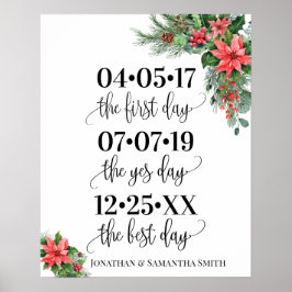Bästa dag tecken bröllopsdatum ja dag jul poster