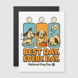 Bästa dag varje dag - Rolig hund magnetkort för Te