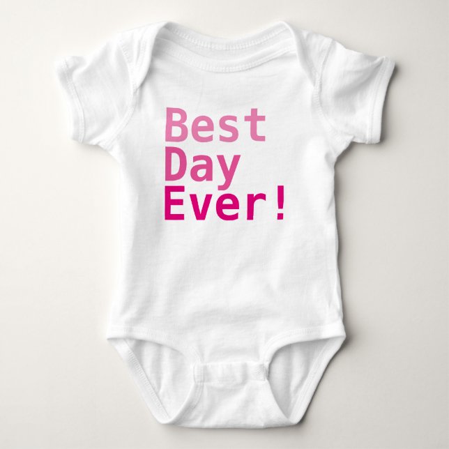 Bästa dagen någonsin! Anpassningsbar Baby Jersey B Tee Shirt (Framsida)