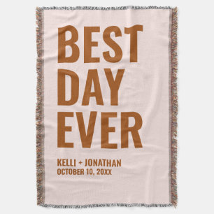 Bästa dagen någonsin, Bröllop Blanket-gåva från Pe Filt