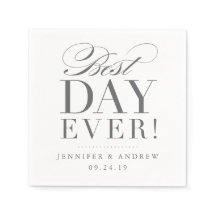 Bästa dagen någonsin Bröllop Napkin