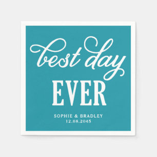 Bästa dagen någonsin för att roa modern calligrafi pappersservett