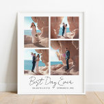 Bästa dagen någonsin för nylanseringar i Bröllop 4 Poster<br><div class="desc">Den här designen är utskriven Lägg till din egen bästa dag någonsin Poster för fotokollage i Bröllop 4 som kan anpassas med din text. Klicka på knappen "Anpassa" och använda verktyg som är utformat för att ändra mallen. Kolla in Graphic Art Design-arkivet för andra produkter som matchar den här designen!...</div>
