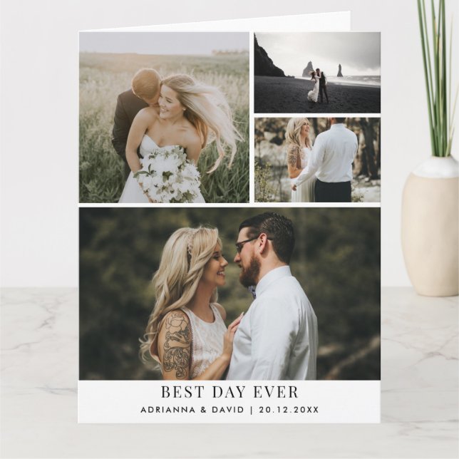 Bästa dagen någonsin | Gift par Tack Photo (Framsida)