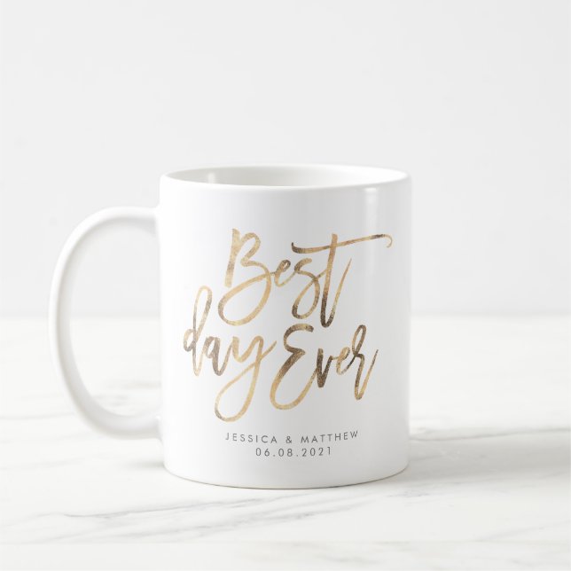 Bästa dagen någonsin Guld Calligraphy Kaffemugg (Vänster)