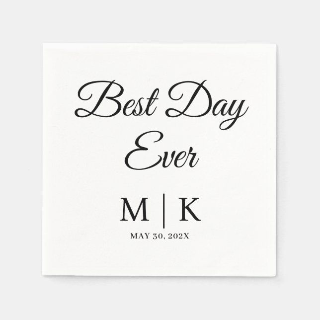 Bästa dagen någonsin Minimalistisk och Chic | Bröl Pappersservett (Framsidan)