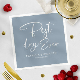 Bästa dagen någonsin Modern calligrafi Bröllop Pappersservett