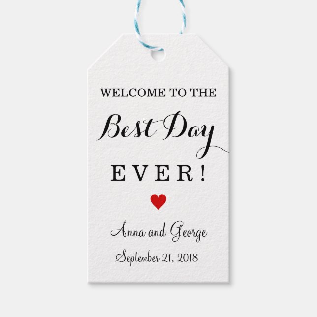 Bästa dagen någonsin-Personligens favoritMärkre Presentetikett (Framsidan)