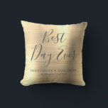Bästa dagen någonsin Ro Guld Metallic Bröllop Kudde<br><div class="desc">Bästa dagen Alltid Bröllop Modern Girly Modern och Elegant Metallic Guld Party Pillow,  som är perfekt för elegant bröllop eller Möhippa. Denna party-kudde är perfekt för en Möhippa Bröllop-gåva. Om du behöver ytterligare matchande artiklar kontaktar du designern.</div>